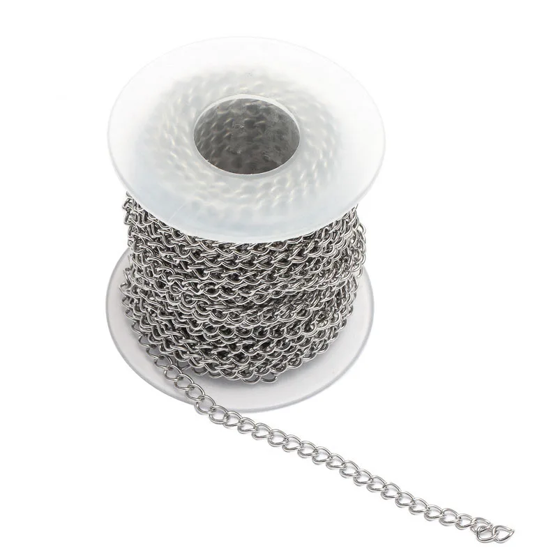 10meters/roll Stainless Steel Chains 2/3/5mm Gold Necklace Chains For Bracelet Extension Chain DIY Jewelry Components No Fade
