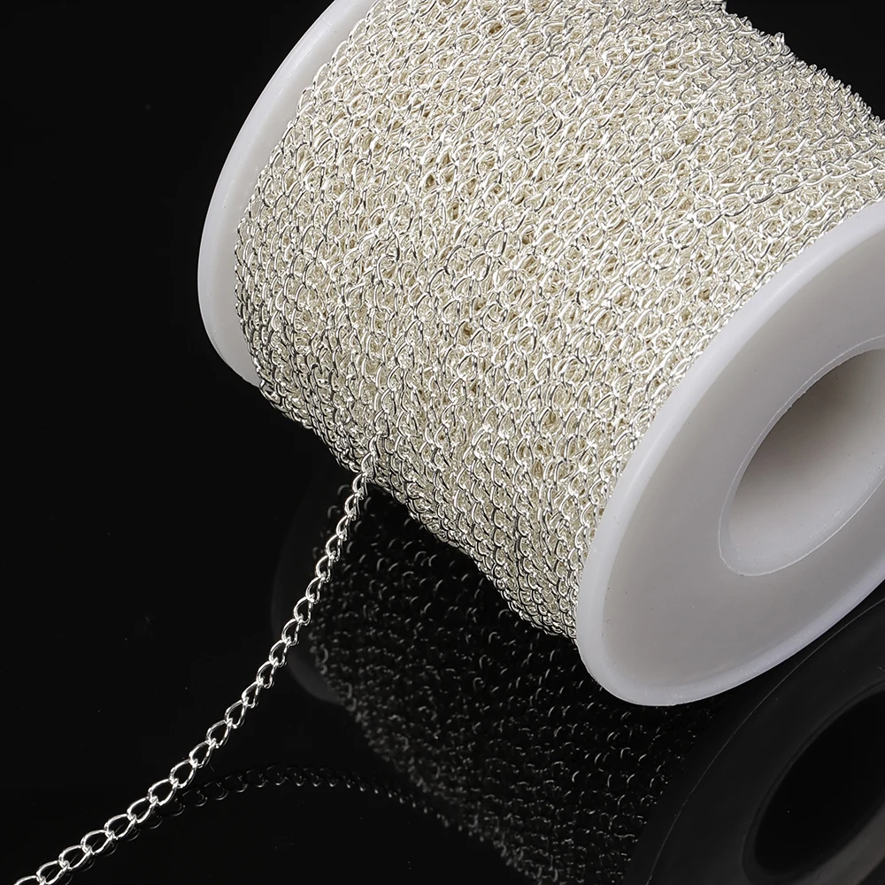 10meters/roll Stainless Steel Chains 2/3/5mm Gold Necklace Chains For Bracelet Extension Chain DIY Jewelry Components No Fade