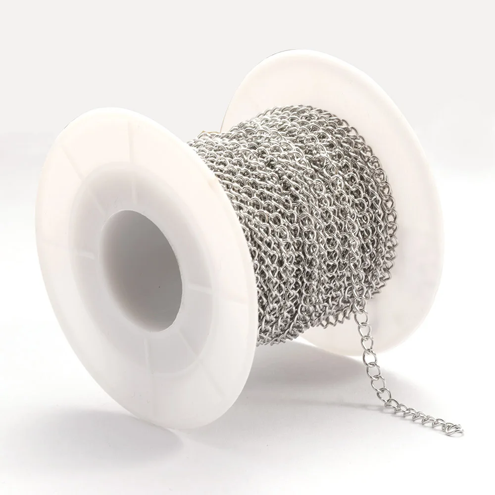 10meters/roll Stainless Steel Chains 2/3/5mm Gold Necklace Chains For Bracelet Extension Chain DIY Jewelry Components No Fade