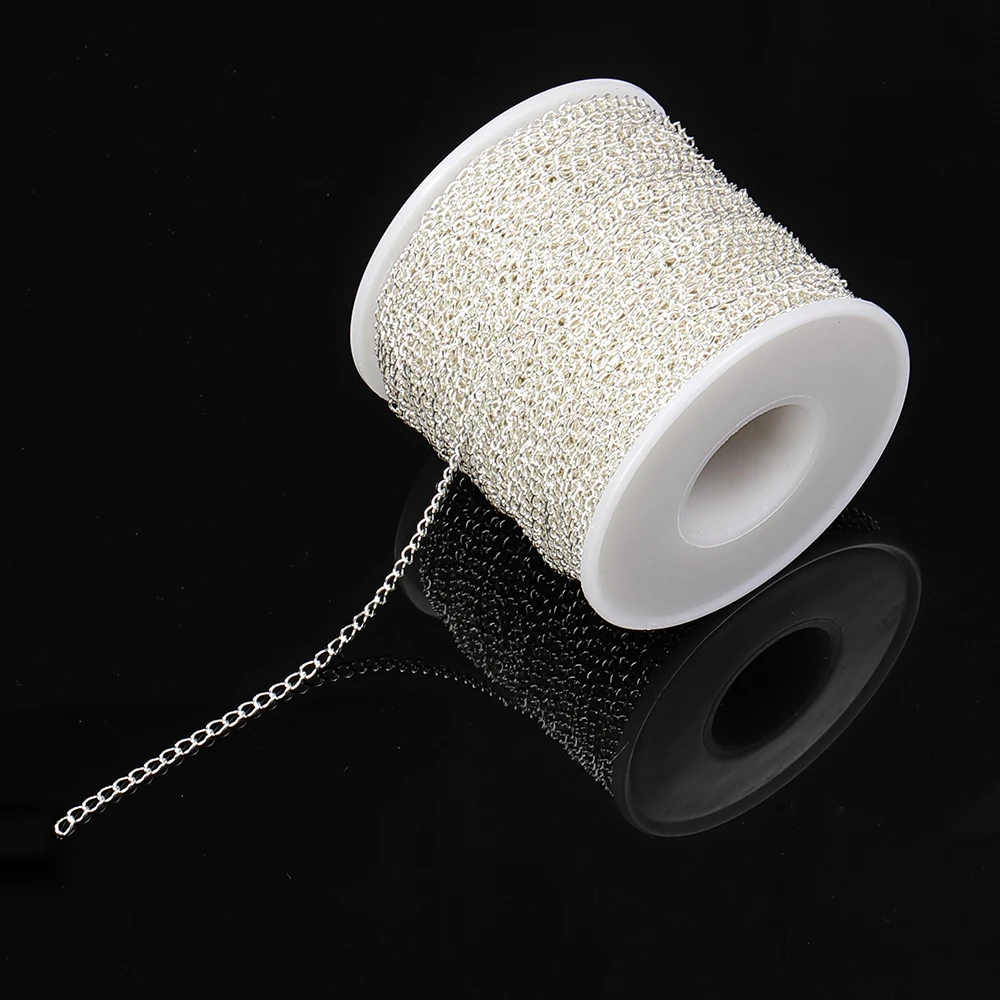10meters/roll Stainless Steel Chains 2/3/5mm Gold Necklace Chains For Bracelet Extension Chain DIY Jewelry Components No Fade