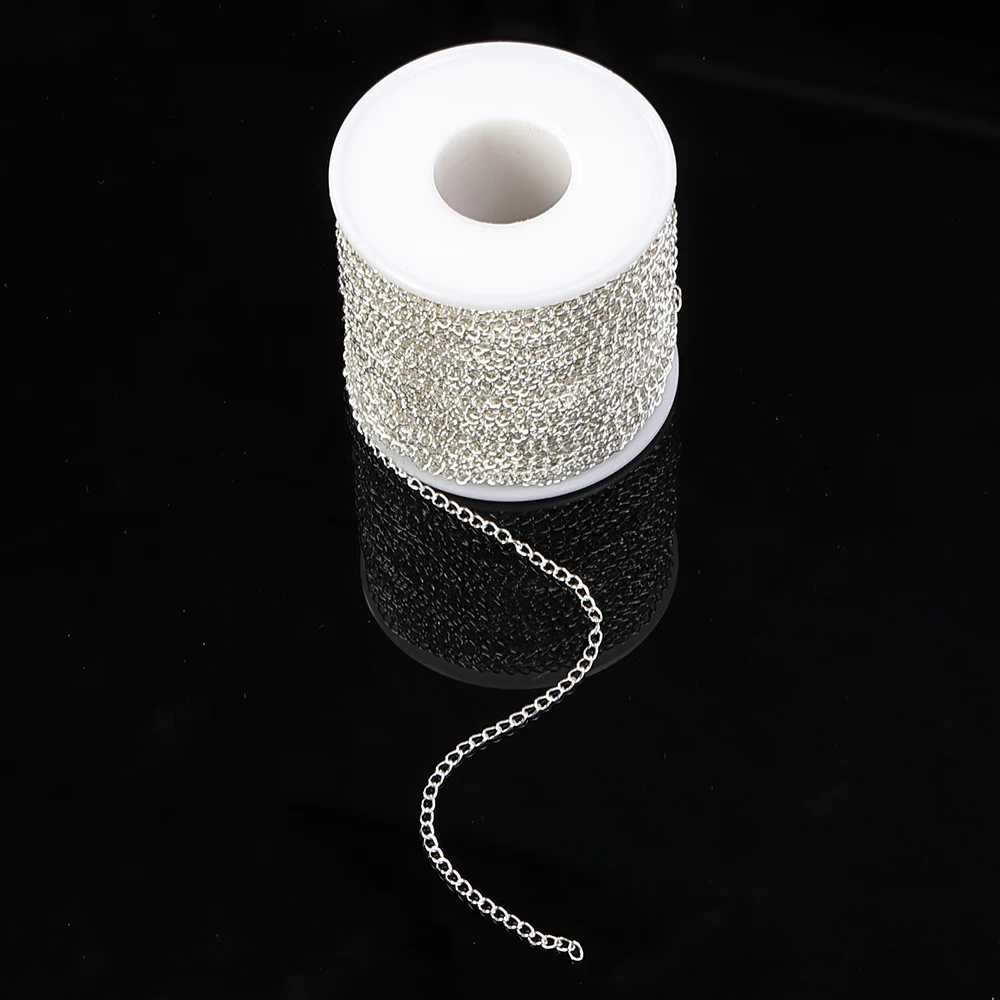 10meters/roll Stainless Steel Chains 2/3/5mm Gold Necklace Chains For Bracelet Extension Chain DIY Jewelry Components No Fade