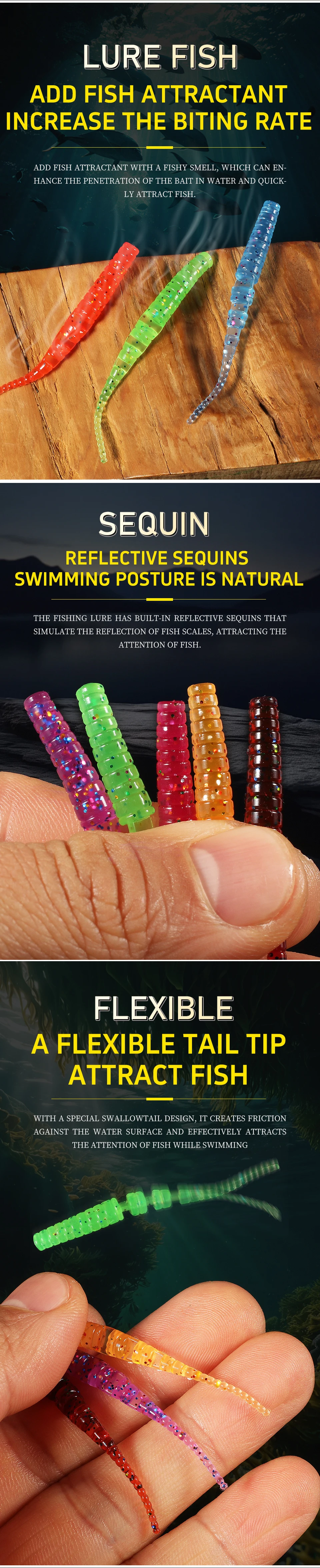 2018 Supercontinent Fishing Soft Worm Lures Ice Fishing Bait Soft Polaris Sinking Lure Pesca Cheap Fishing Tackle