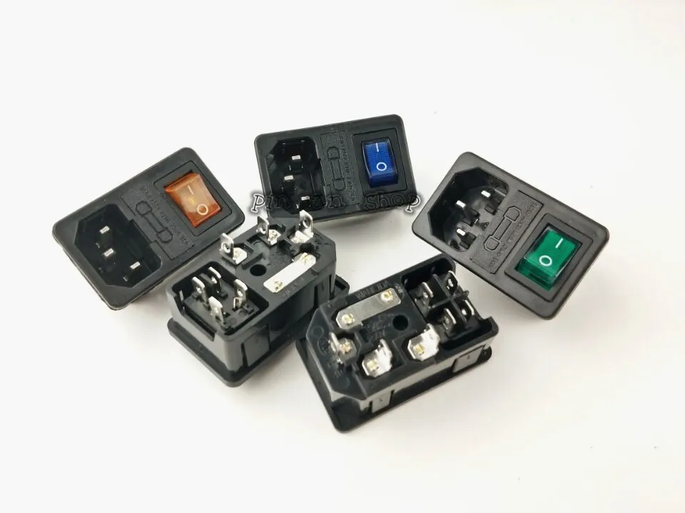 KCD4 Black Rocker Switch Power Switch ON-OFF-ON 3 Position 3/6 Pins With Light 16A 250VAC/ 20A 125VAC KCD1 10A 125VA/ 6A 250V