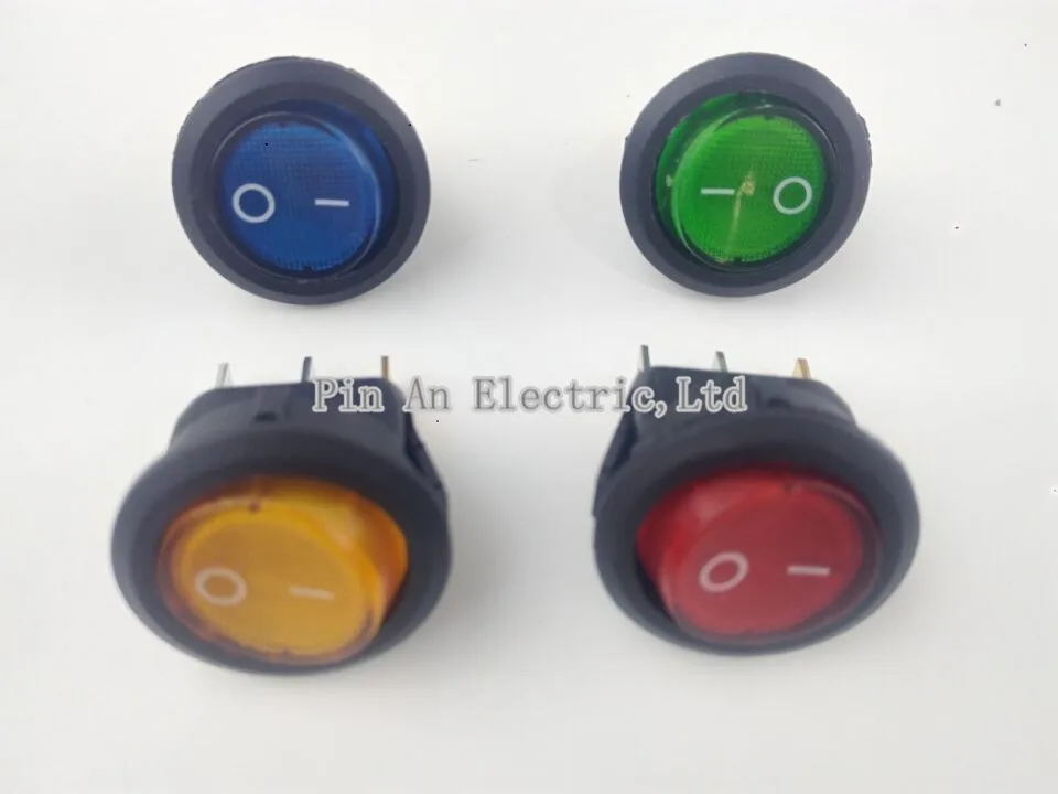 KCD4 Black Rocker Switch Power Switch ON-OFF-ON 3 Position 3/6 Pins With Light 16A 250VAC/ 20A 125VAC KCD1 10A 125VA/ 6A 250V