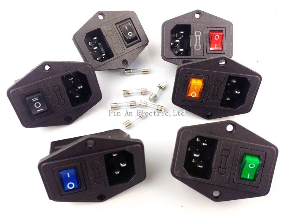 KCD4 Black Rocker Switch Power Switch ON-OFF-ON 3 Position 3/6 Pins With Light 16A 250VAC/ 20A 125VAC KCD1 10A 125VA/ 6A 250V
