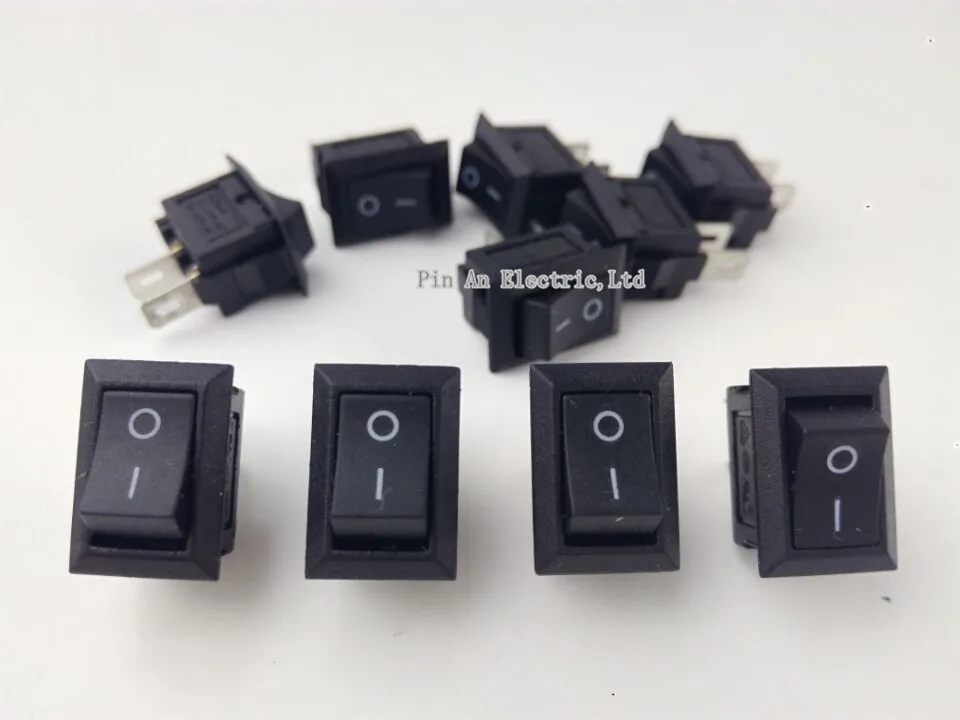 KCD4 Black Rocker Switch Power Switch ON-OFF-ON 3 Position 3/6 Pins With Light 16A 250VAC/ 20A 125VAC KCD1 10A 125VA/ 6A 250V