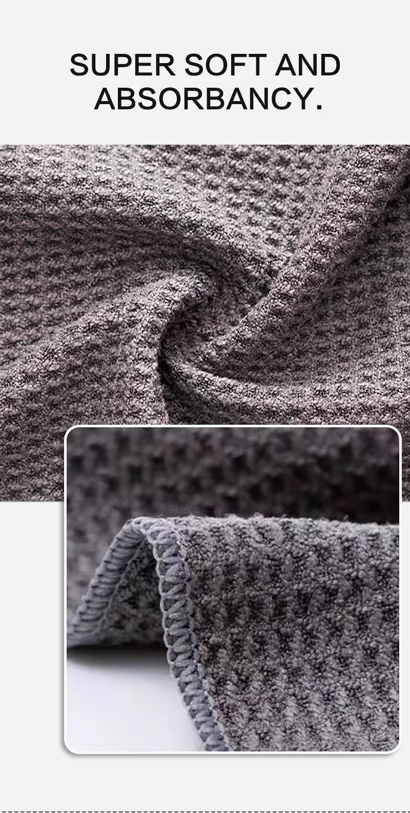 Lucullan Magic Power Super Absorbancy Waffle Weave Cloth 30X40CM 380GSM Microfiber Towels For Glass Paint and Interior
