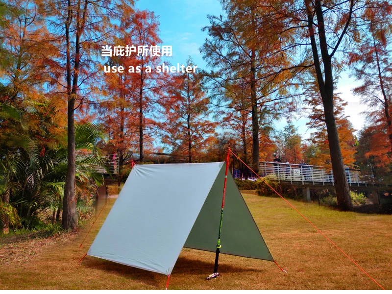 Aricxi Ultralight Tarp Lightweight MINI Sun Shelter Camping Mat Tent Footprint 15D Nylon Silicone silver coated enda Para Carro