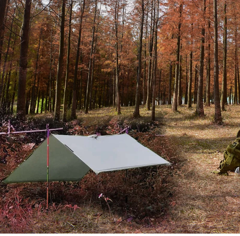 Aricxi Ultralight Tarp Lightweight MINI Sun Shelter Camping Mat Tent Footprint 15D Nylon Silicone silver coated enda Para Carro