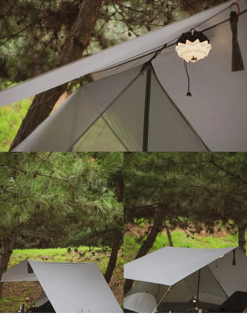 Aricxi Ultralight Tarp Lightweight MINI Sun Shelter Camping Mat Tent Footprint 15D Nylon Silicone silver coated enda Para Carro