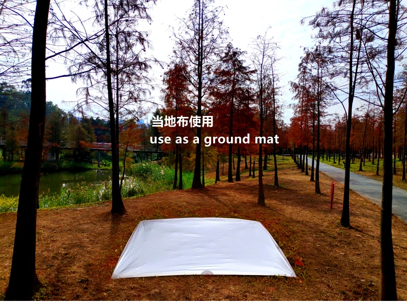 Aricxi Ultralight Tarp Lightweight MINI Sun Shelter Camping Mat Tent Footprint 15D Nylon Silicone silver coated enda Para Carro