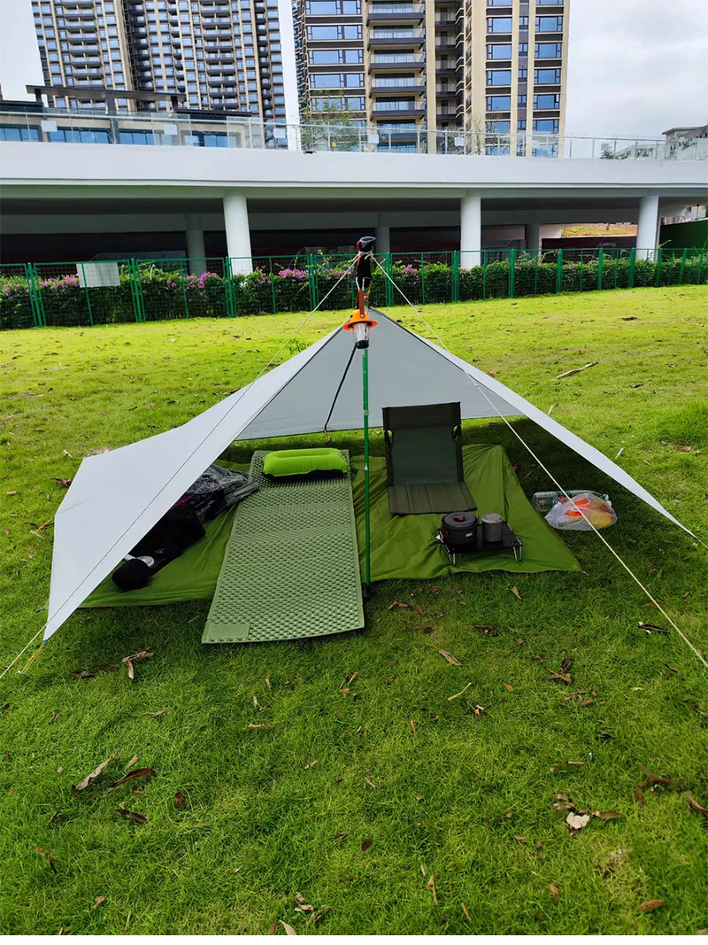 Aricxi Ultralight Tarp Lightweight MINI Sun Shelter Camping Mat Tent Footprint 15D Nylon Silicone silver coated enda Para Carro