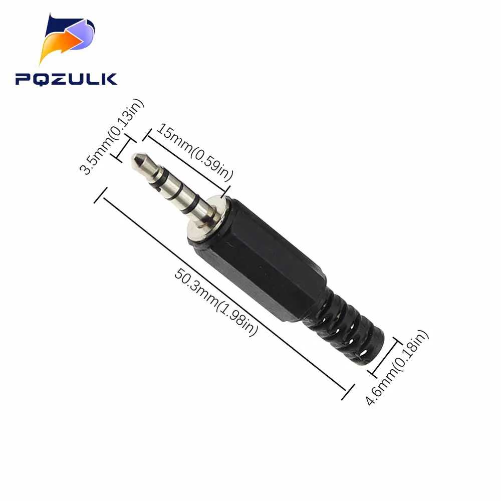 10PCS 3.5mm Audio Male Plug 3.5 Jack 2,3,4 Sections Balance Plug FOR Microphone Headphone Connector Audio Plug Earphone Socket