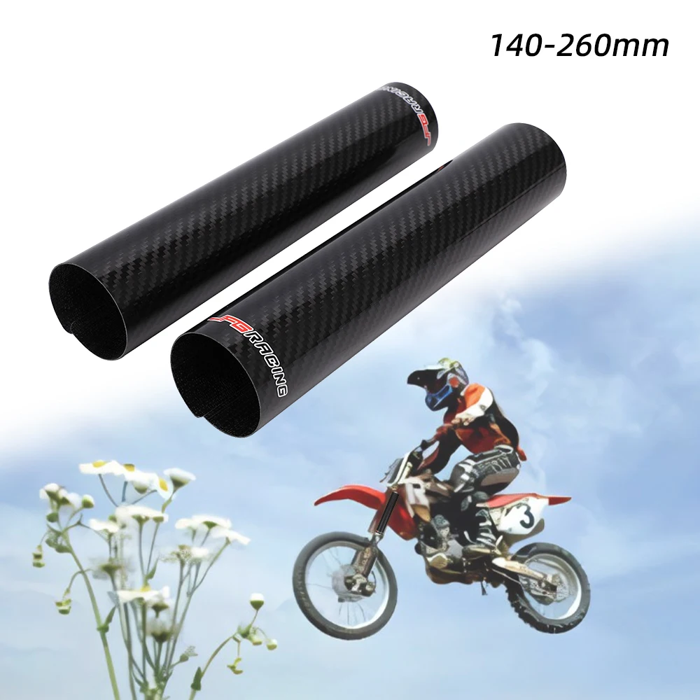 Motorcycle 140-260MM Carbon Fiber Adjustable Front Fork Shock Guard Protector For YAMAHA KTM HONDA On/Off Road Pit Dirt Bike