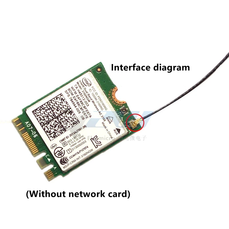 2-piece SMA / RP-SMA female to MHF4 IPX IPX4 RF plug Pigtail cable for Mini 0.81mm PCI card intel WIFI Board 10cm 15cm 20cm 30cm