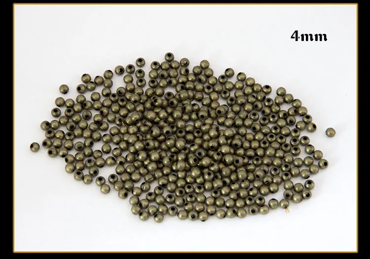 2mm 3mm 4mm 5mm 6mm 8mm Diy Metal Beads Antique Bronze Smooth Ball Spacer Beads Crimp Beads For Jewelry Making Findings