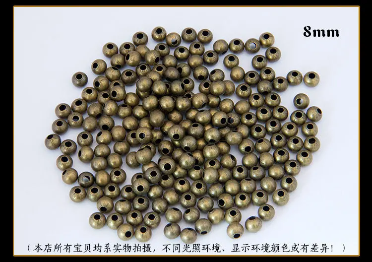 2mm 3mm 4mm 5mm 6mm 8mm Diy Metal Beads Antique Bronze Smooth Ball Spacer Beads Crimp Beads For Jewelry Making Findings