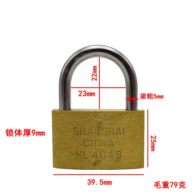 5 pcs 20/30/40/50mm padlocks open by same keys Copper locks padlock for wood door key alike lock Free shipping