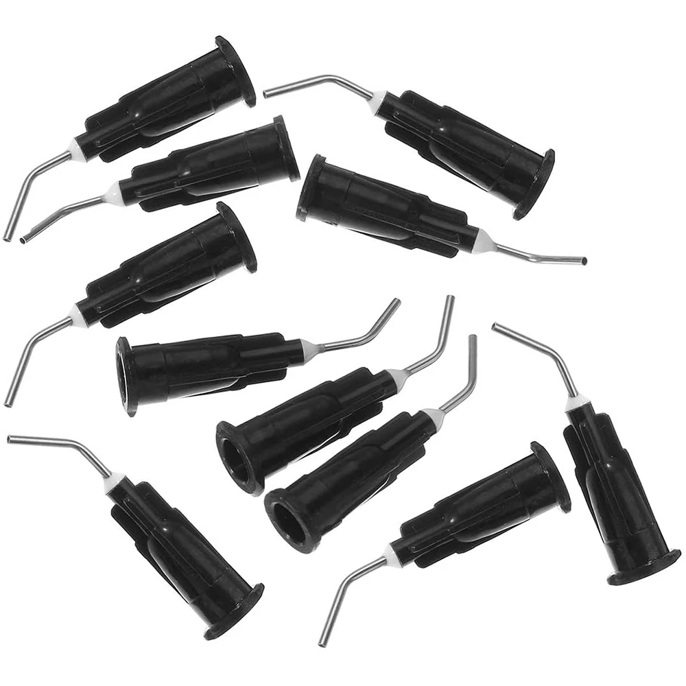 100pcs/lot Equipment Irrigation Bent Needle Tips Dental Flow Sealant Etchant Composite Resin Acid Reagent Delievery Syringe Tips