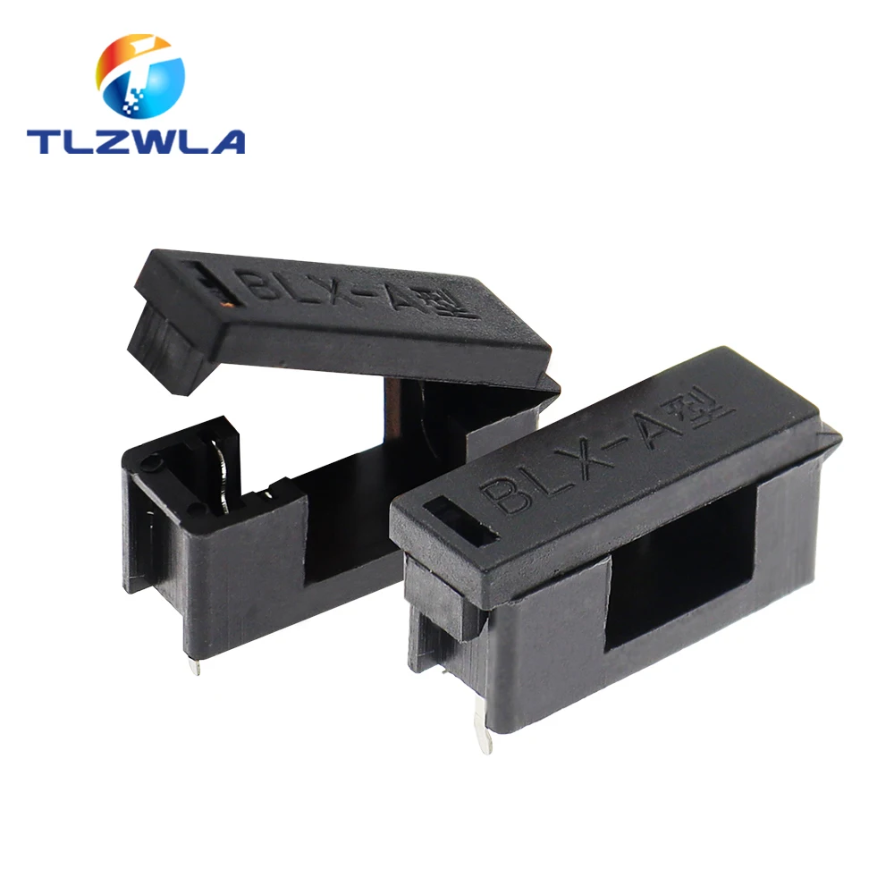10PCS BLX-A 5*20MM BLACK GLASS FUSE HOLDER 5*20 Insurance Tube Socket Fuseholder for 5X20MM 5X20 Fuse PCB BOARD