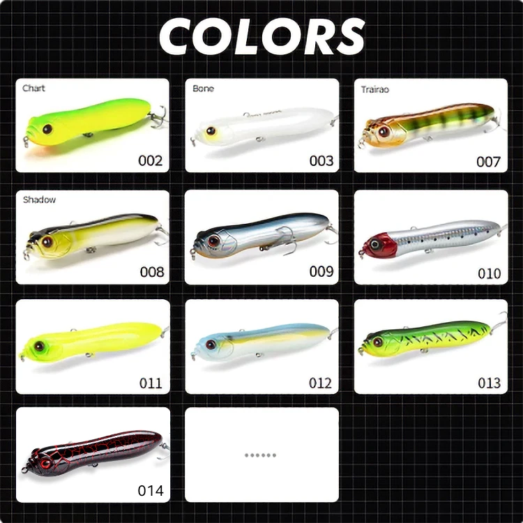 HuntHouse Crazy Surface Tractor Topwater Pencil Fishing Lure 110mm 130mm Big Rattle Ball Loud Sound Stickbait Hard Bait LW127