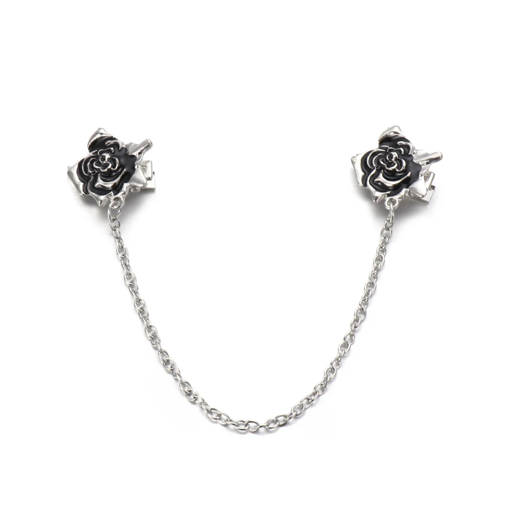 Retro Sweater Shawl Clasps Duck Mouth Clothing Pins Antique Flower Style Rhinestone Decoration Cardigans Connection Buckle Shirt