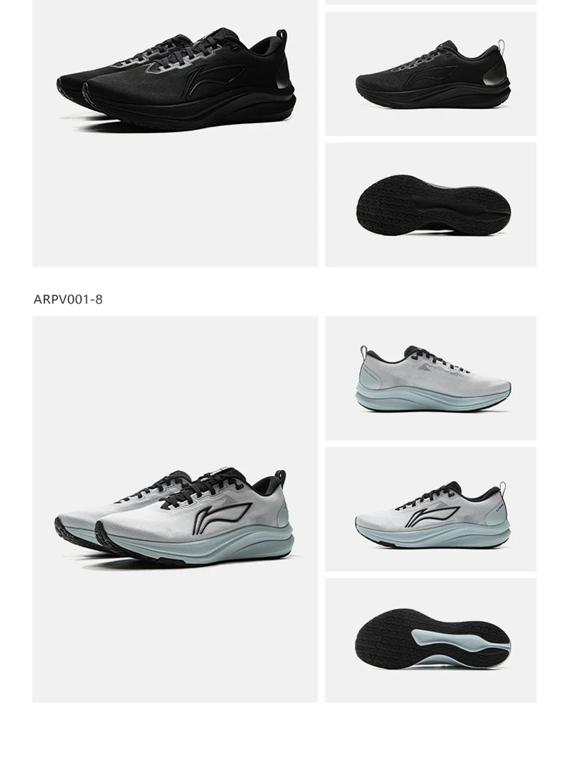 Li-Ning Men's RED HARE 8 Racing Running Shoes LIGHT FOAM ULTRA Reflective Cushion Stable Shoes LiNing Light Sneakers ARPV001