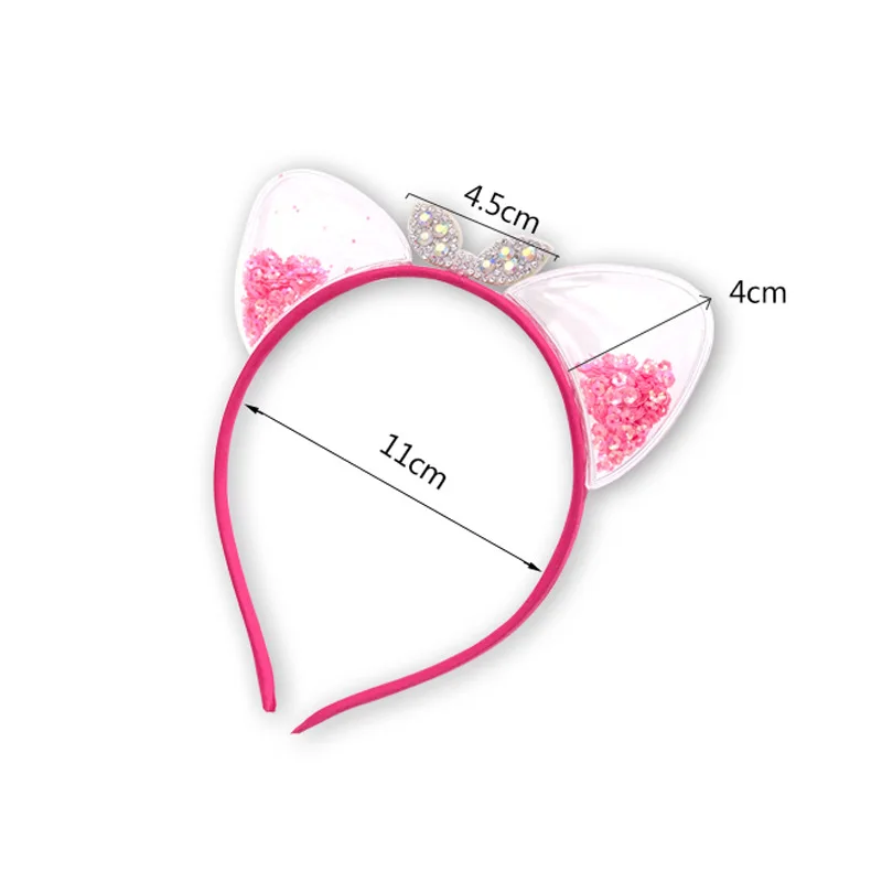Girls Cute Shining Sequin Cat Ears Hairbands Sweet Hair Ornament Headband Princess Gift Headwear Kids Fashion Hair Accessories