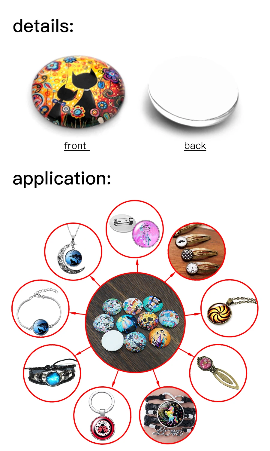 матрёшка Matryoshka Russian Girl Face 10pcs 12mm/18mm/20mm/25mm Round Photo Glass Cabochon Demo Flat Back Making Finding