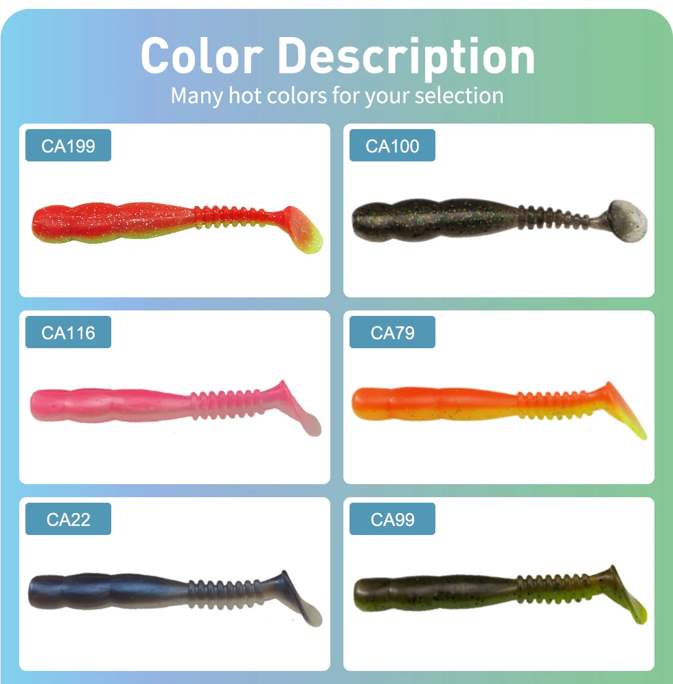 ESFISHING Soft Fishing Lures Rockviber 50mm 95mm 115mm Rock Shiner Isca Artificial Soft Bait Pike Trout Swimbaits