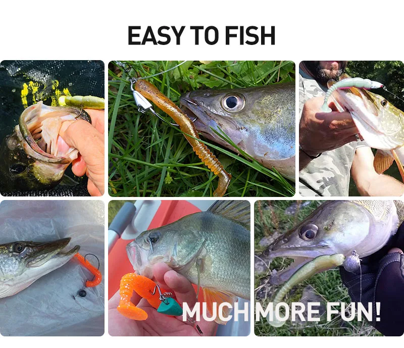 ESFISHING Soft Fishing Lures Rockviber 50mm 95mm 115mm Rock Shiner Isca Artificial Soft Bait Pike Trout Swimbaits