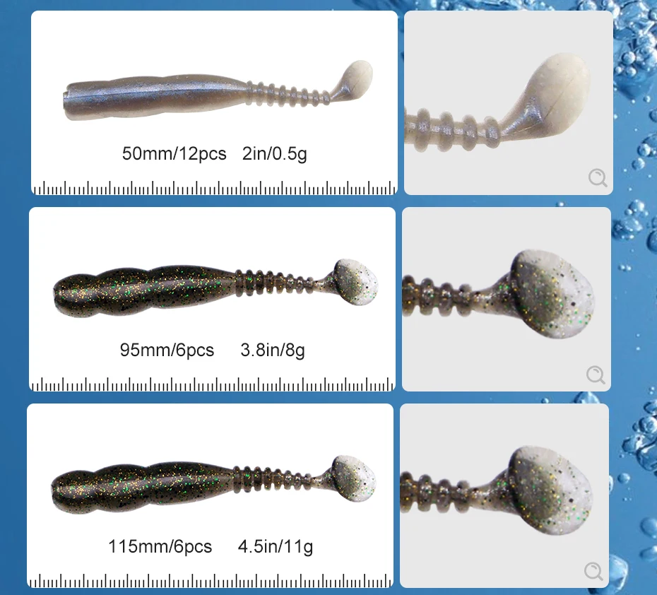 ESFISHING Soft Fishing Lures Rockviber 50mm 95mm 115mm Rock Shiner Isca Artificial Soft Bait Pike Trout Swimbaits