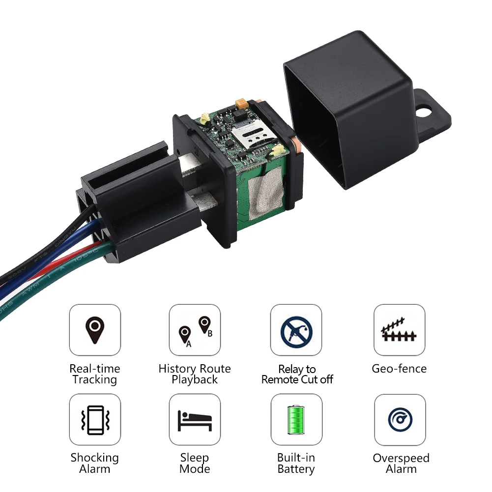 Car GPS Tracker ST-907 Tracking Relay Device GSM Locator Remote Control Anti-theft Monitoring Cut off Oil System with Free APP