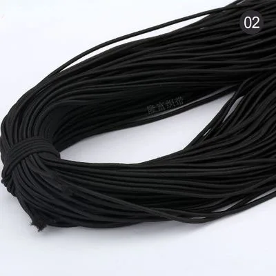 2mm Colorful High-Quality Round Elastic Band Round Elastic Rope Rubber Band Elastic Line DIY Sewing Accessories 5meters