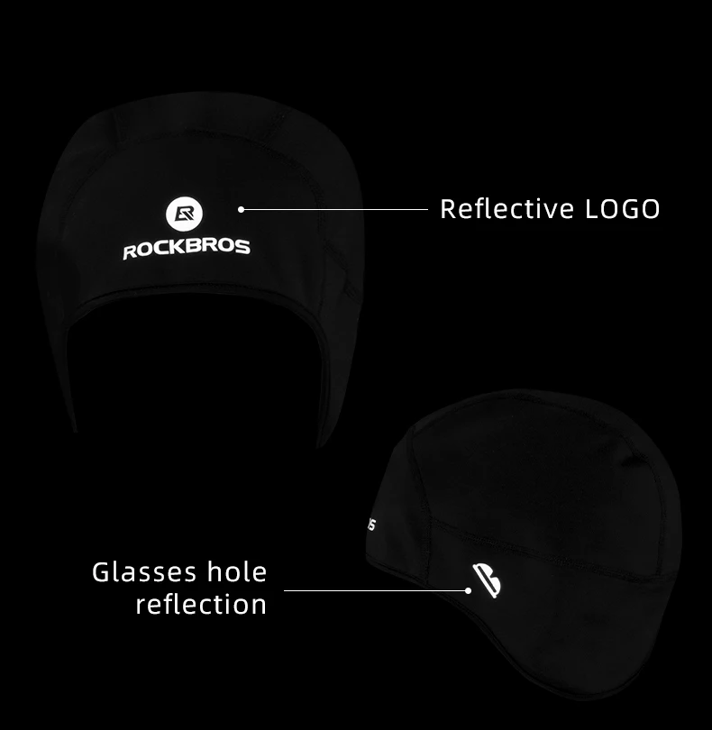 ROCKBROS Cycling Caps Windproof Thermal Fleece MTB Bicycle Cap Ski Riding Motorcycle Hat Winter Bandana Ciclismo Headband