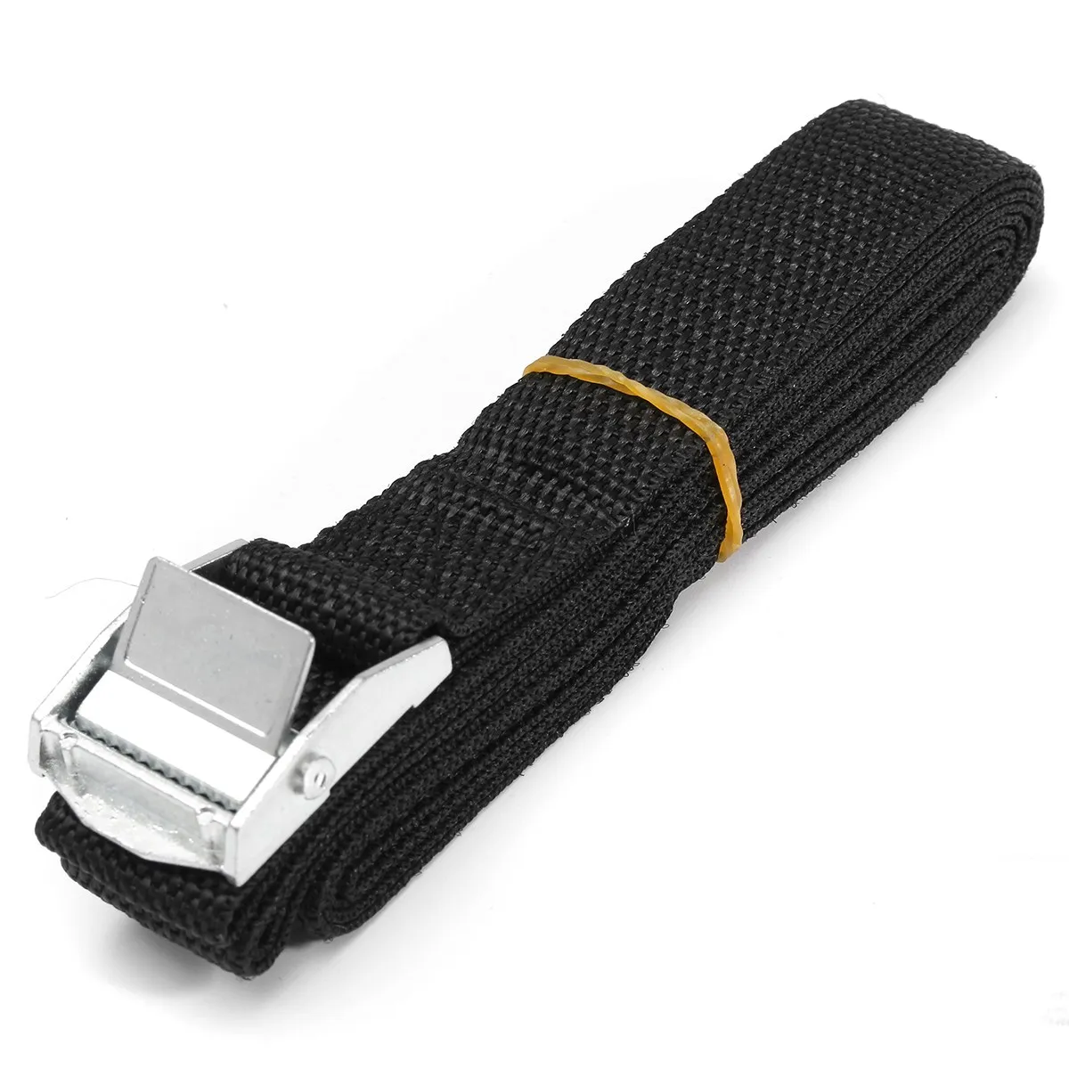 2Pcs Cam Buckle Tie-Down Car Luggage Cargo Lashing Strap Zinc Alloy Zinc Nylon Black