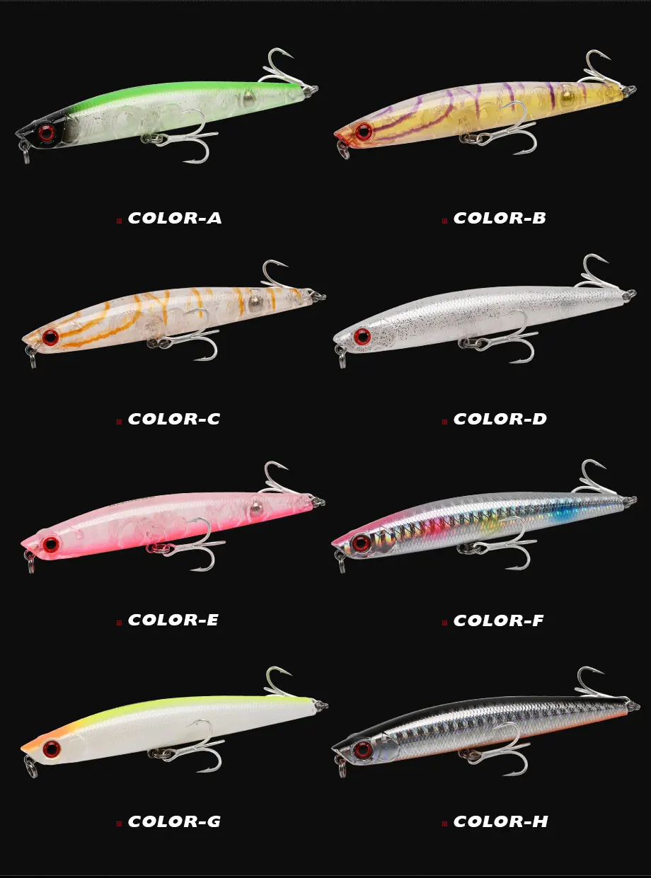 BLUX SURFER 95 Topwater Popper Pencil 95MM Surface Walker Fishing Lure Walk The Dog Artificial Saltwater Bass Hard Bait Tackle