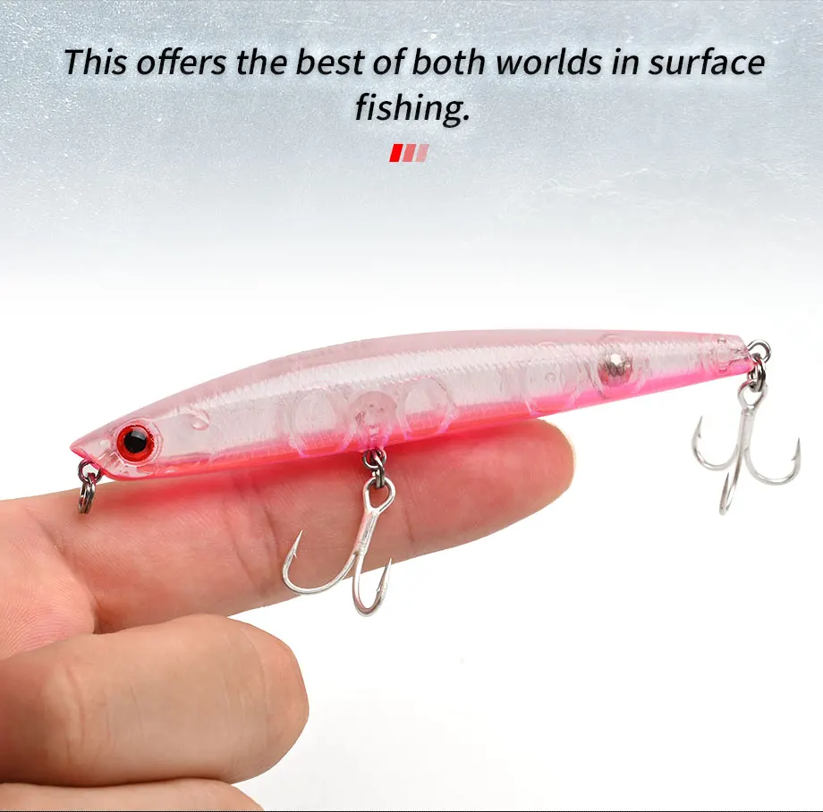 BLUX SURFER 95 Topwater Popper Pencil 95MM Surface Walker Fishing Lure Walk The Dog Artificial Saltwater Bass Hard Bait Tackle