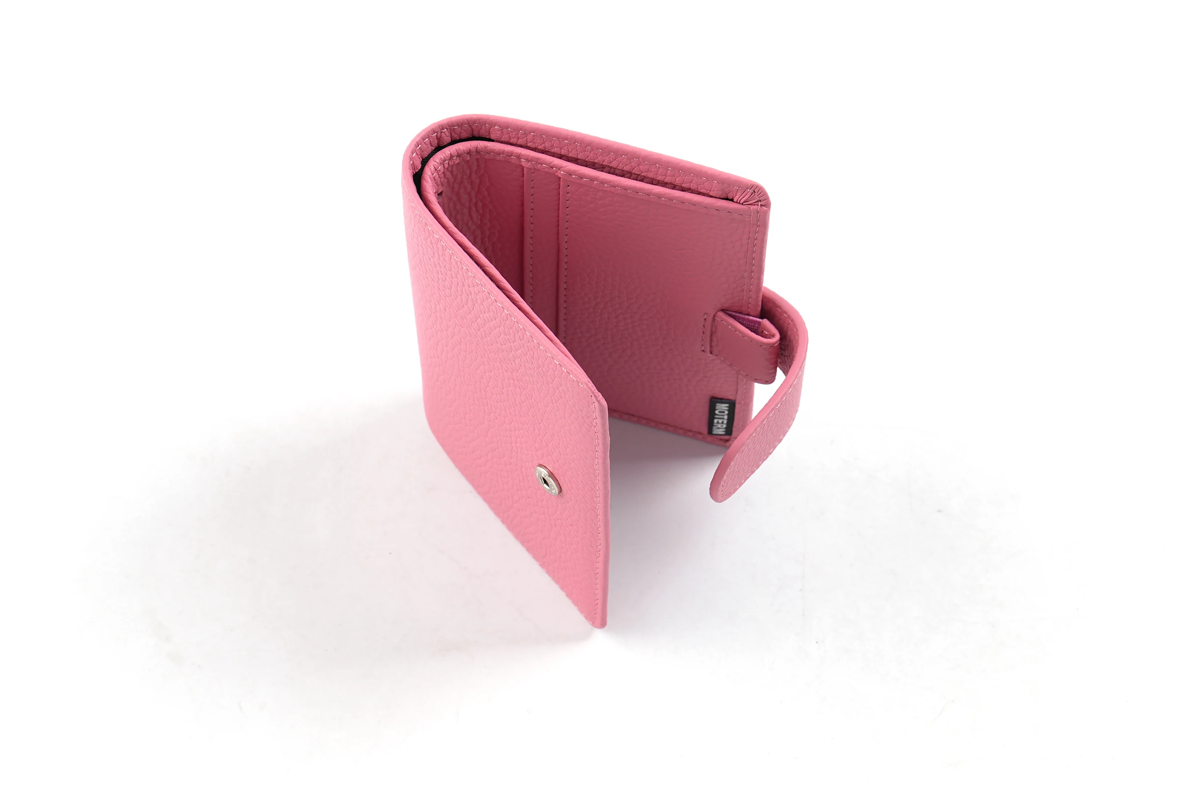 Moterm Regular A8 / M5 Size Rings Planner Pebbled Grain Cowhide 5-hole Mini Notebook with 15 MM Rings Organizer Journey Diary