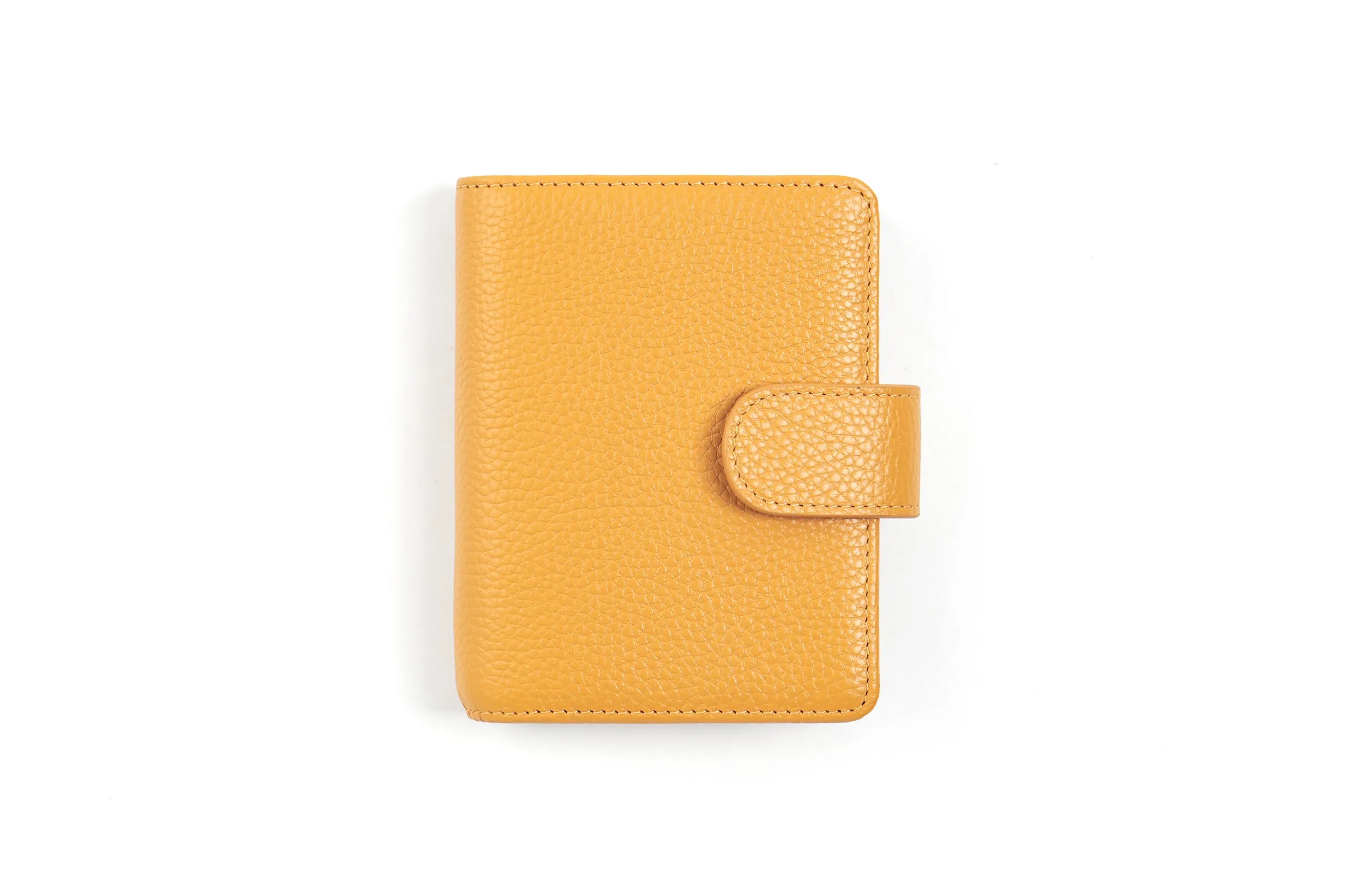Moterm Regular A8 / M5 Size Rings Planner Pebbled Grain Cowhide 5-hole Mini Notebook with 15 MM Rings Organizer Journey Diary