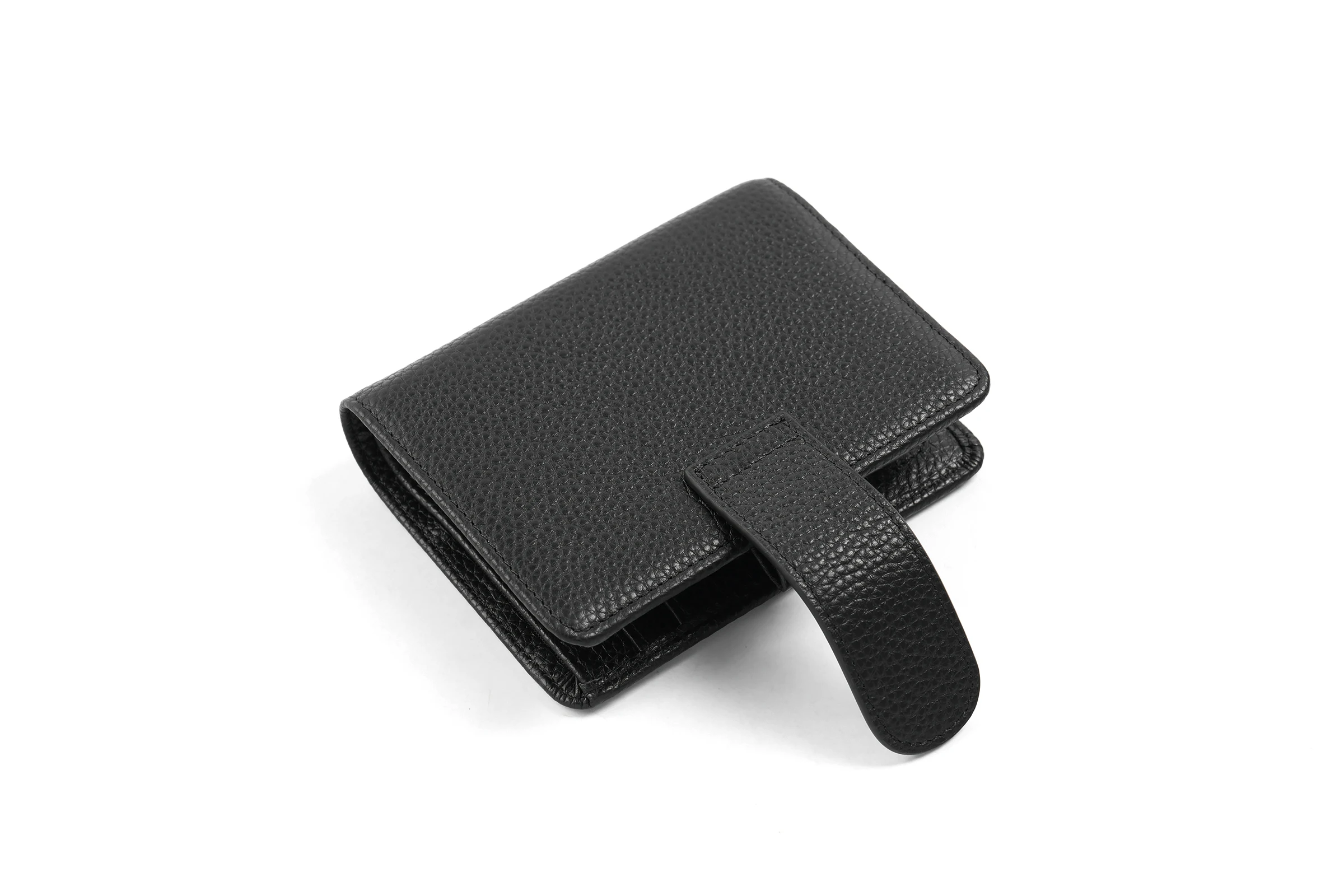 Moterm Regular A8 / M5 Size Rings Planner Pebbled Grain Cowhide 5-hole Mini Notebook with 15 MM Rings Organizer Journey Diary