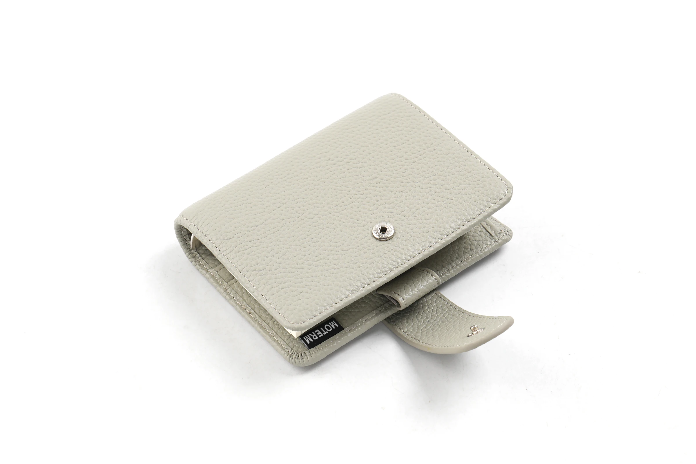 Moterm Regular A8 / M5 Size Rings Planner Pebbled Grain Cowhide 5-hole Mini Notebook with 15 MM Rings Organizer Journey Diary