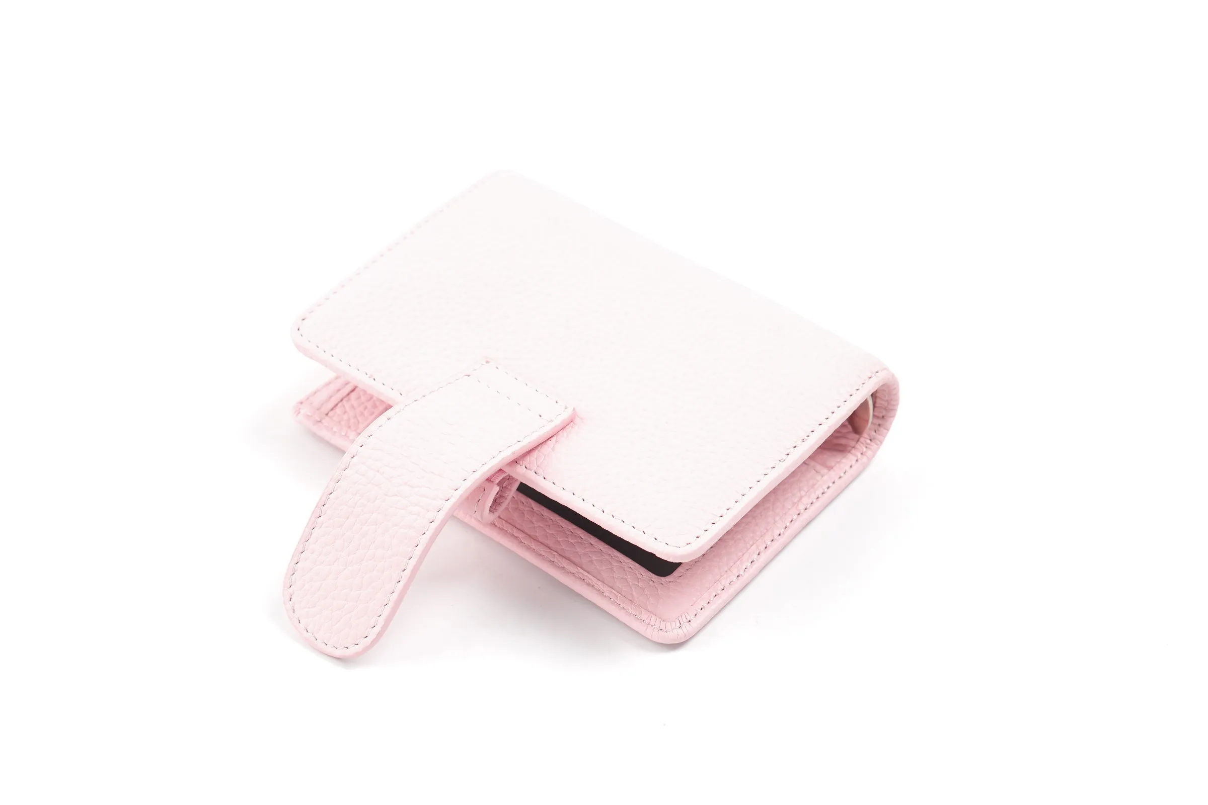 Moterm Regular A8 / M5 Size Rings Planner Pebbled Grain Cowhide 5-hole Mini Notebook with 15 MM Rings Organizer Journey Diary