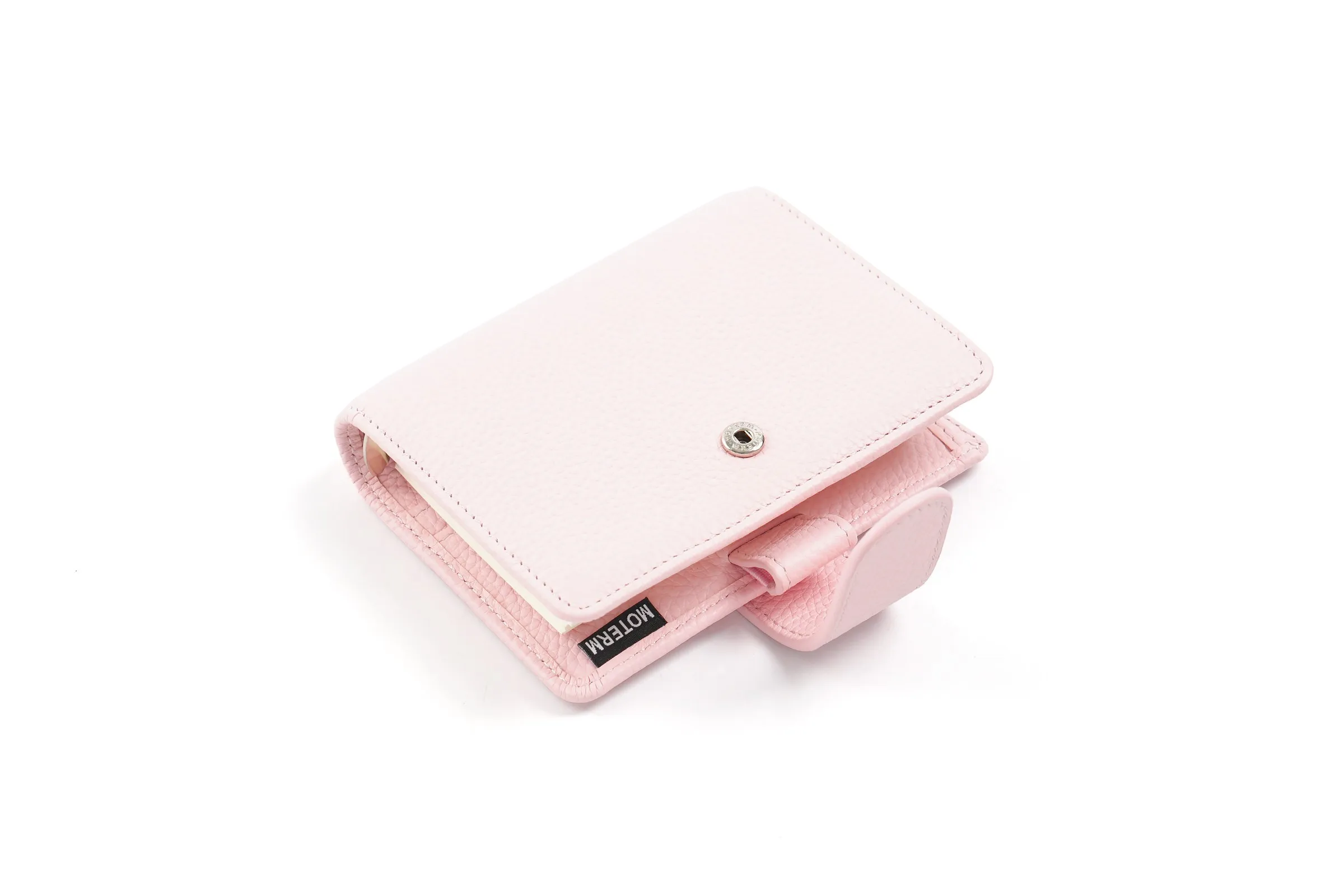 Moterm Regular A8 / M5 Size Rings Planner Pebbled Grain Cowhide 5-hole Mini Notebook with 15 MM Rings Organizer Journey Diary