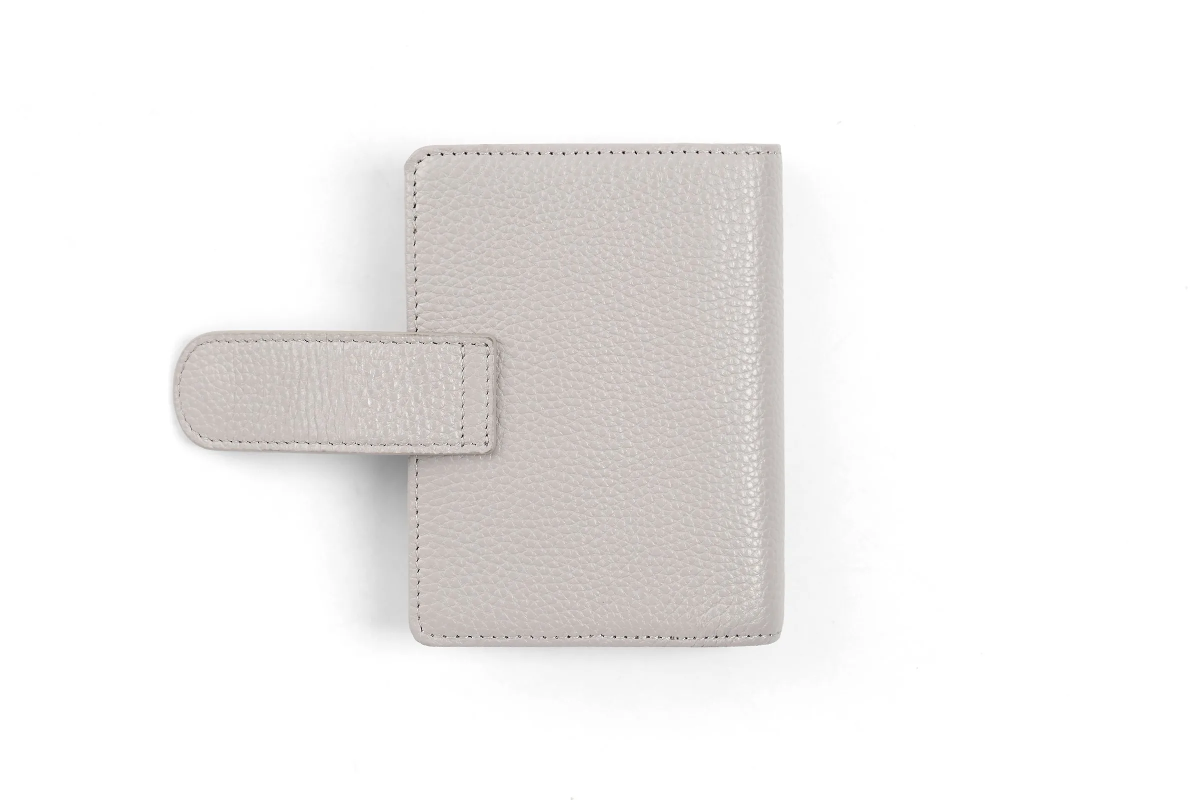 Moterm Regular A8 / M5 Size Rings Planner Pebbled Grain Cowhide 5-hole Mini Notebook with 15 MM Rings Organizer Journey Diary