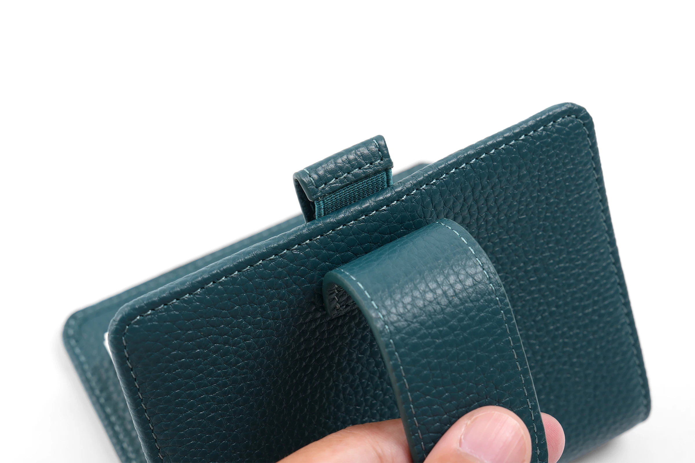 Moterm Regular A8 / M5 Size Rings Planner Pebbled Grain Cowhide 5-hole Mini Notebook with 15 MM Rings Organizer Journey Diary