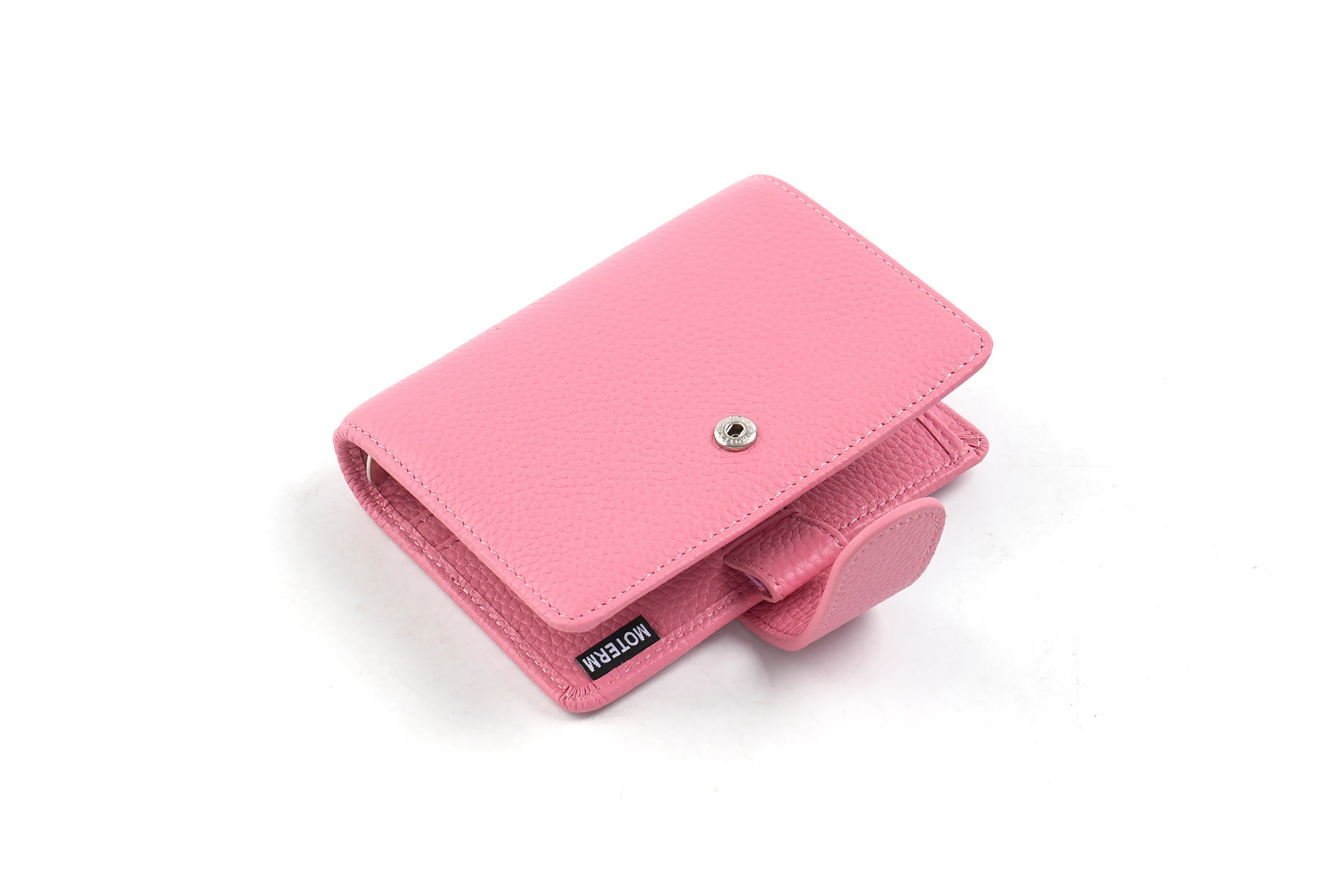 Moterm Regular A8 / M5 Size Rings Planner Pebbled Grain Cowhide 5-hole Mini Notebook with 15 MM Rings Organizer Journey Diary