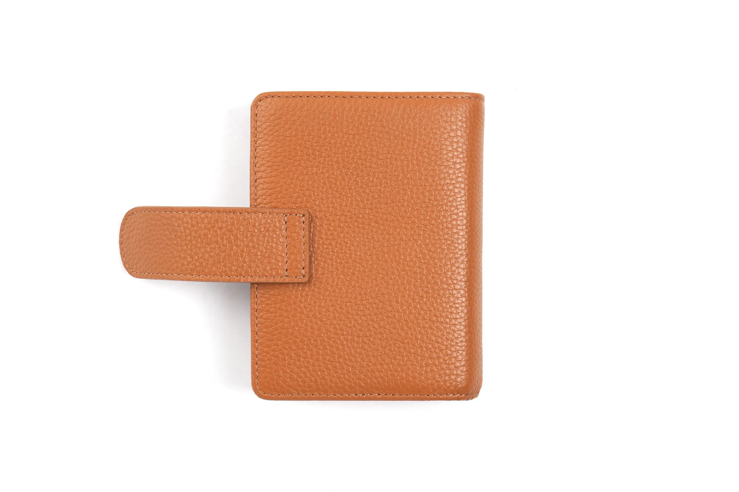 Moterm Regular A8 / M5 Size Rings Planner Pebbled Grain Cowhide 5-hole Mini Notebook with 15 MM Rings Organizer Journey Diary