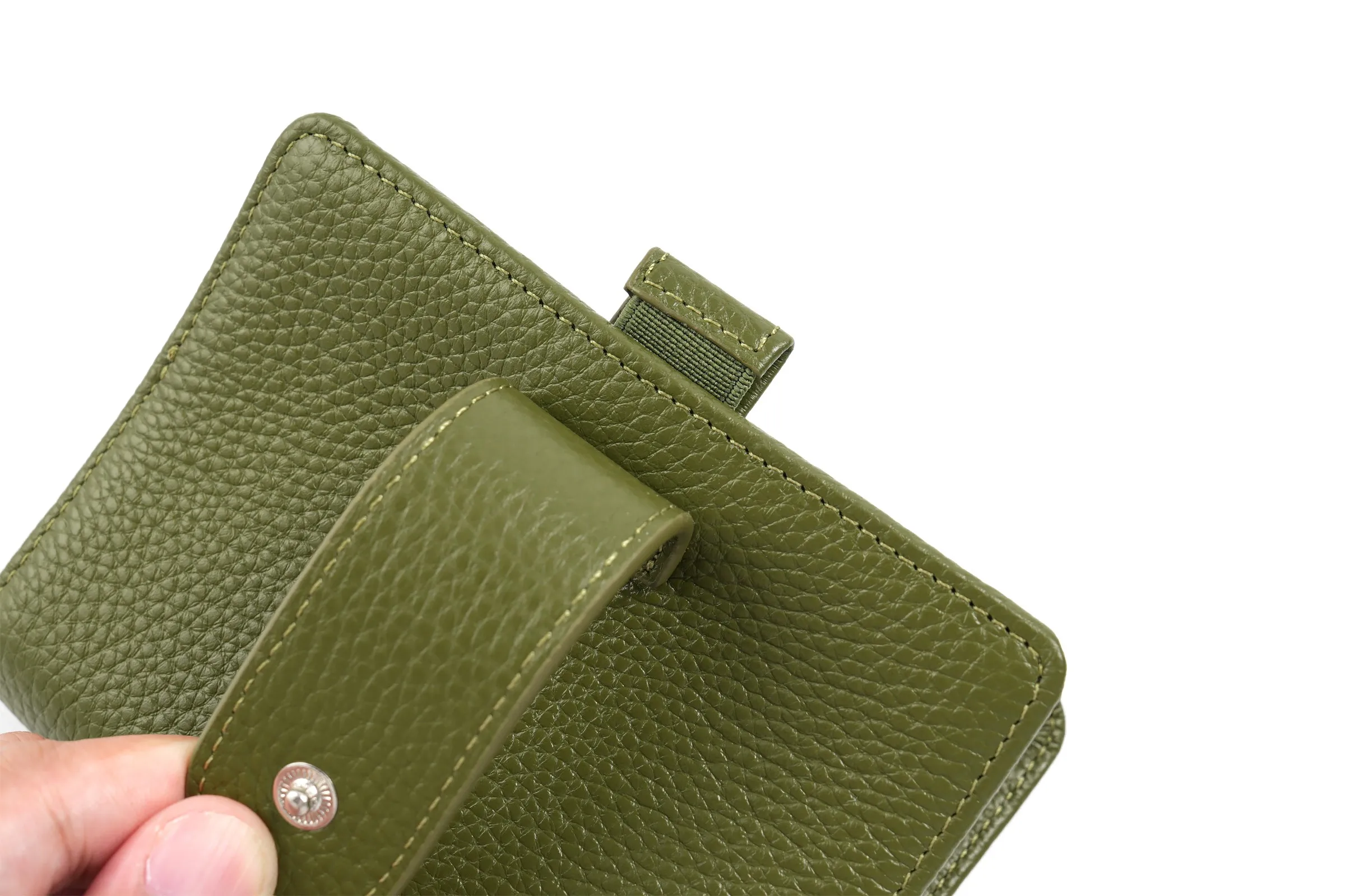 Moterm Regular A8 / M5 Size Rings Planner Pebbled Grain Cowhide 5-hole Mini Notebook with 15 MM Rings Organizer Journey Diary