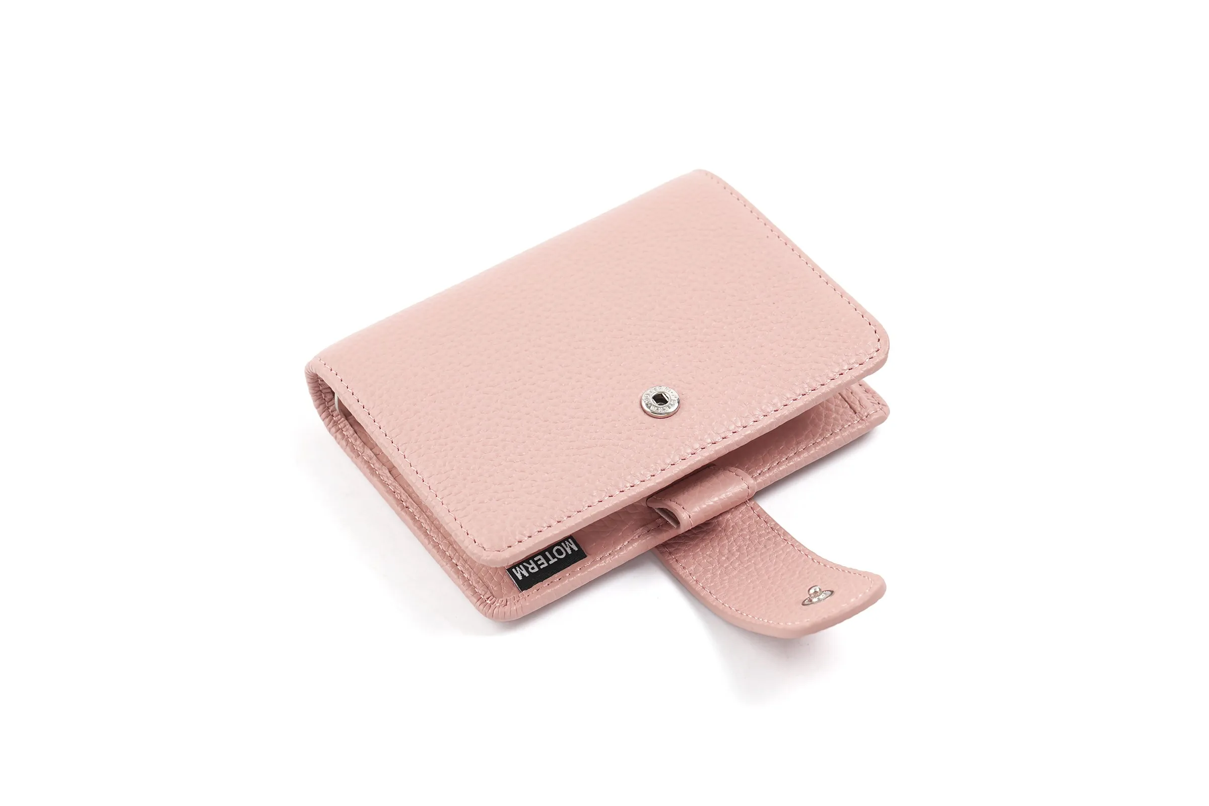Moterm Regular A8 / M5 Size Rings Planner Pebbled Grain Cowhide 5-hole Mini Notebook with 15 MM Rings Organizer Journey Diary
